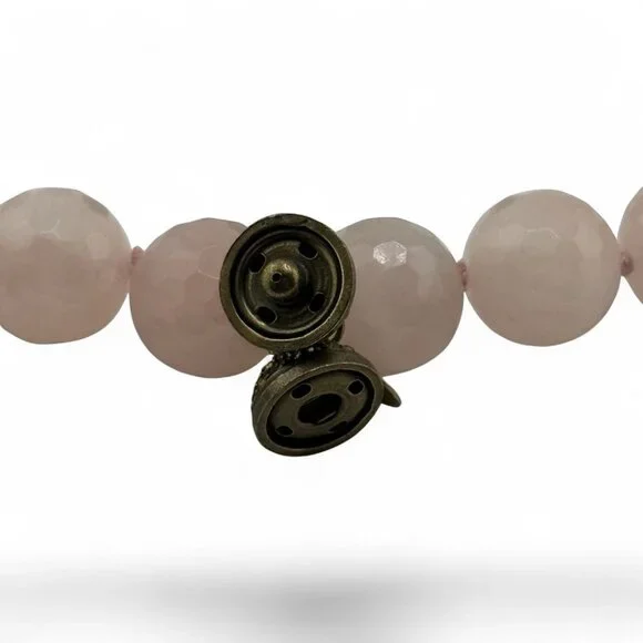 Heidi Daus Beaded Necklace Rose Quartz Swarovski Crystals Multicolored As IS 18" - Picture 6 of 12